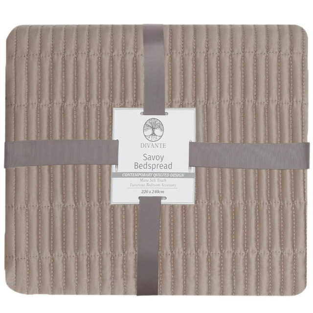 Divante Latte Savoy Quilted Bedspread 220 x 240cm - image 1