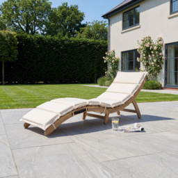 Artemis Home Solara Curve Beige Sun Lounger - thumbnail 3