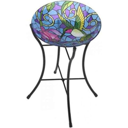 Marco Paul Glass Hummingbird Bird Bath