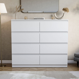 Vida Designs Denver White 8 Drawer Chest of Drawers - thumbnail 3
