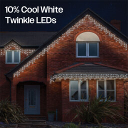 Eagle Connect 120 Cool White LED Twinkle Effect Black Cable Icicle Light 5m - thumbnail 3