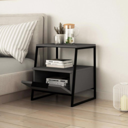 FWStyle Pal Anthracite Single Door Bedside Table - thumbnail 3