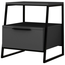 FWStyle Pal Anthracite Single Door Bedside Table - thumbnail 2