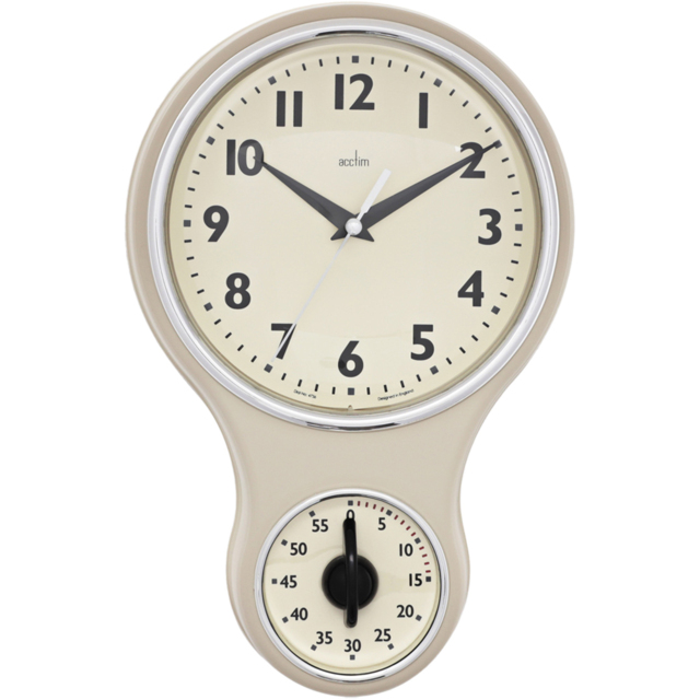 Acctim Kitchen Time Cream Clock and Timer - image 1
