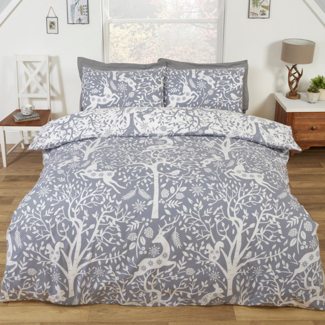 Rapport Home Tatton Double Grey Duvet Set - image 1