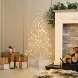 Xmas Haus 48 Warm White and White LED Pre-Lit Artificial Christmas Tree 2ft - thumbnail 4