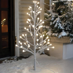 Xmas Haus 48 Warm White and White LED Pre-Lit Artificial Christmas Tree 2ft - thumbnail 2