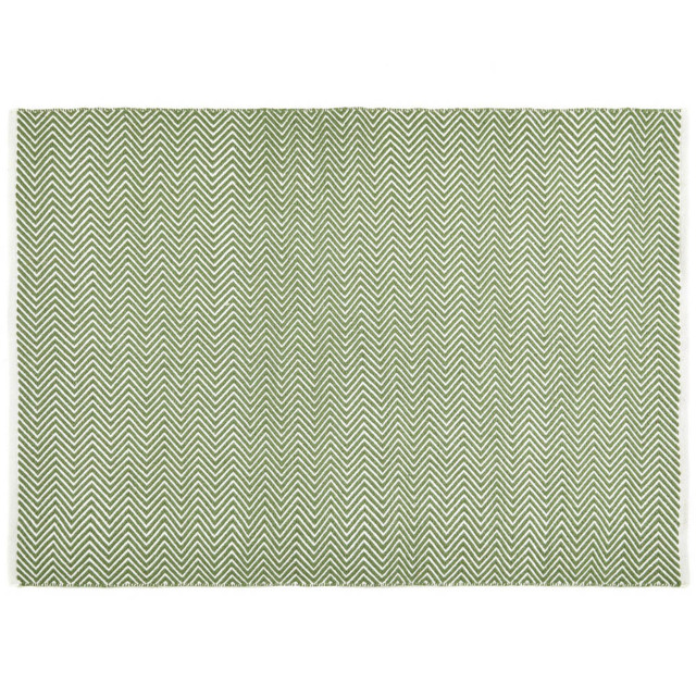 Hug Rug Dark Green Herringbone Woven Rug 120 x 170cm - image 1