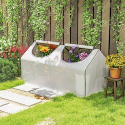 Outsunny PE Cover Greenhouse 3.9 x 1.9ft - thumbnail 3
