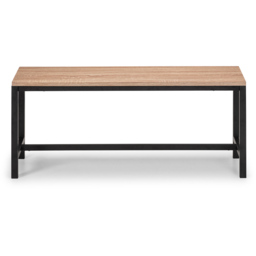 Julian Bowen Tribeca 2 Seater Sonoma Oak Dining Bench - thumbnail 3