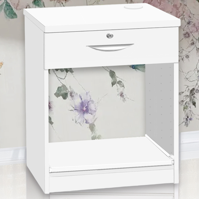 R White Cabinets White Single Drawer Printer Desk Stand - image 1