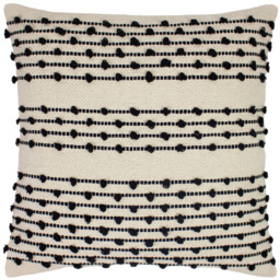 furn. Moss Natural and Black Woven Cushion