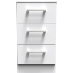 Crowndale Devon 3 Piece White Matt Bedroom Furniture Set - thumbnail 3