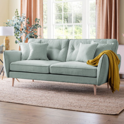 Opry Faro 3 Seater Button Back Aqua Sofa - thumbnail 1