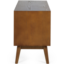 Julian Bowen Lowry 2 Door 2 Shelf Cherry Ash Wood TV Unit - thumbnail 4