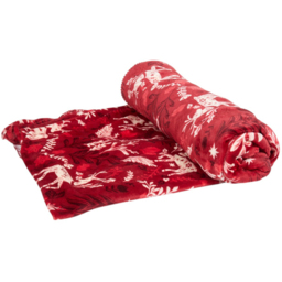 Sherpa Red Folklore Stag Throw 180 x 130cm - thumbnail 3