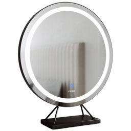 CARME Home Lillia Black Frameless LED Touch Sensor Mirror 50cm