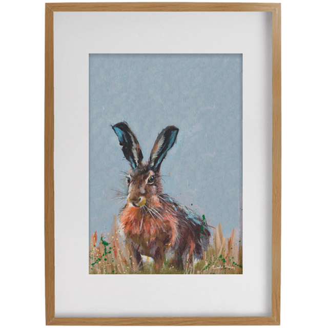 Laura Ashley Hare Wooden Frame Wall Art 40 x 50cm - image 1