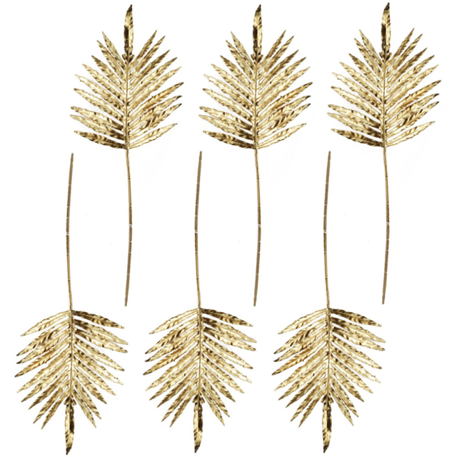 Leaf Gold Artificial Palm Leaf 95cm 6 Pack - image 1