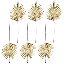 Leaf Gold Artificial Palm Leaf 95cm 6 Pack - thumbnail 1