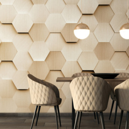 Origin Murals Metal Hexagons Gold Wall Mural