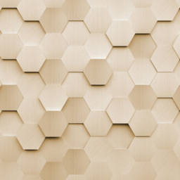 Origin Murals Metal Hexagons Gold Wall Mural - thumbnail 2