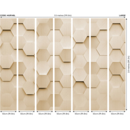 Origin Murals Metal Hexagons Gold Wall Mural - thumbnail 3
