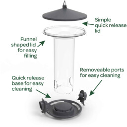 Funnel Seed Feeder Black - thumbnail 3