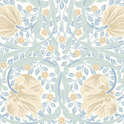 Origin Murals Flower Circle Blue Wall Mural - thumbnail 2