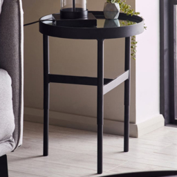 Julian Bowen Franki Mirror Glass Lamp Table