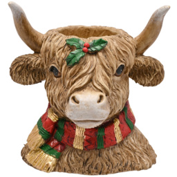 The Seasonal Gift Co. Highland Cow Tealight Holder