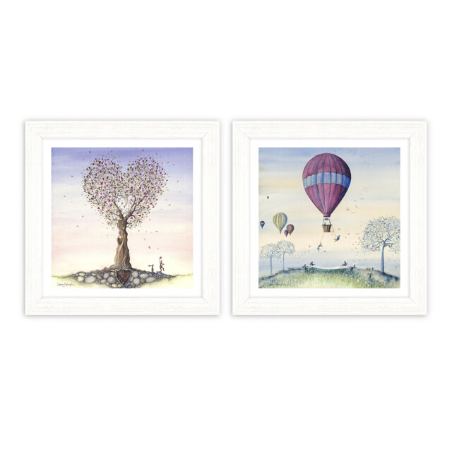 Stephenson Whimsical Bunnies Framed Art - Multicolour - image 1