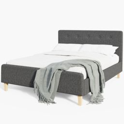 GFW Ashbourne King Size Grey Bed Frame - thumbnail 2