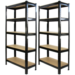 Monstershop Monster Racking Black T-Rax Heavy Duty Shelving Units 2 Pack - thumbnail 1