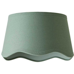 ValueLights Mabel Small Scalloped Bottom Sage Green Linen Shade