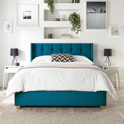 Catherine Lansfield Utopia Super King Emerald Velvet Ottoman Wing Bed