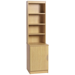 R White Cabinets Single Door Light Oak Desk Height Cupboard with Hutch - thumbnail 2