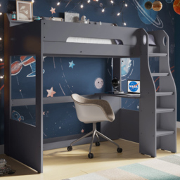 Flair Cosmic Wooden Grey High Sleeper