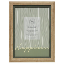 The Port. Co Gallery Hertford Green Accent Natural A4 Photo Frame - thumbnail 1