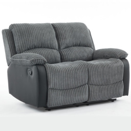 Langham 2 Seater Grey Manual Recliner Sofa - thumbnail 2