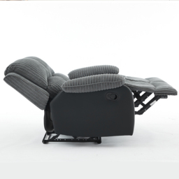 Langham 2 Seater Grey Manual Recliner Sofa - thumbnail 3