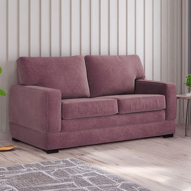 Jay-Be Urban 2 Seater Cosy Chenille Mauve Sofa Bed with e-Pocket Mattress - image 1