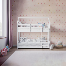 Flair Plation White Shorty Low Play House Bunk Bed - thumbnail 4