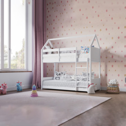 Flair Plation White Shorty Low Play House Bunk Bed - thumbnail 3