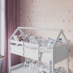 Flair Plation White Shorty Low Play House Bunk Bed - thumbnail 2