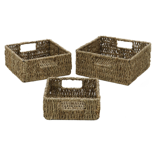 JVL Seagrass Storage Baskets 3 Pack - image 1