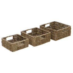 JVL Seagrass Storage Baskets 3 Pack - thumbnail 3