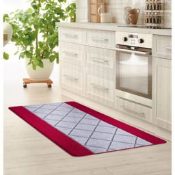 Smart Living Carmela Red and Grey Non-Slip Mat with Gel Backing 60 x 110cm - thumbnail 4
