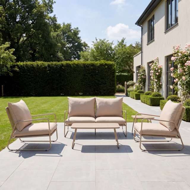 Artemis Home Sorella Beige 4 Seater Patio Conversation Set - image 1