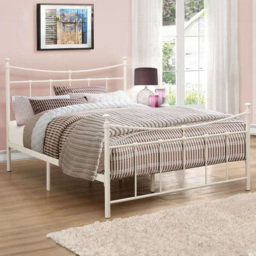 Emily Double Cream Bed Frame - thumbnail 1